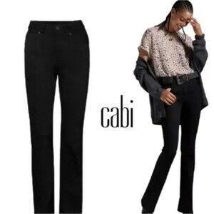 CABI 5th Avenue Jeans Flare Hem Black Sz 10 #4326R EUC